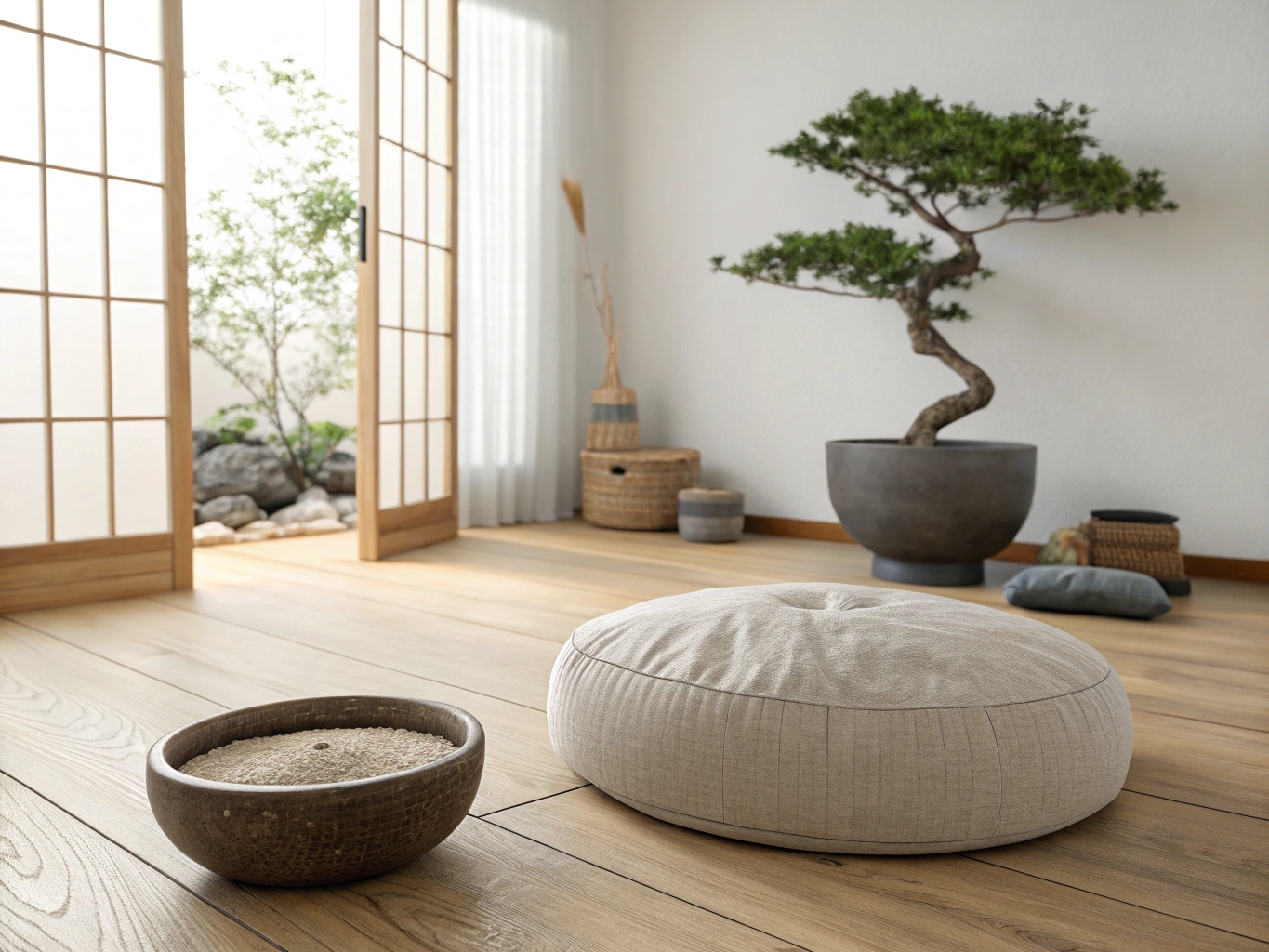 Meditation zen miljö